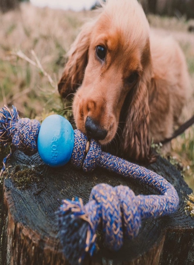 Beco Rubber Ball on Rope Dog Toy, Green, Large - Image 2